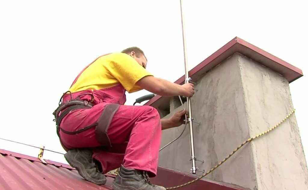 Установка молниезащиты и заземления